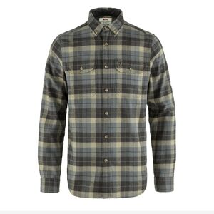 Fjallraven Men's Plaid Casual Button Down Shirt - Gray and Cream